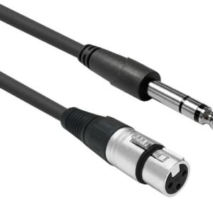2DC02 XLR F to 6.35mm Stereo M Cable