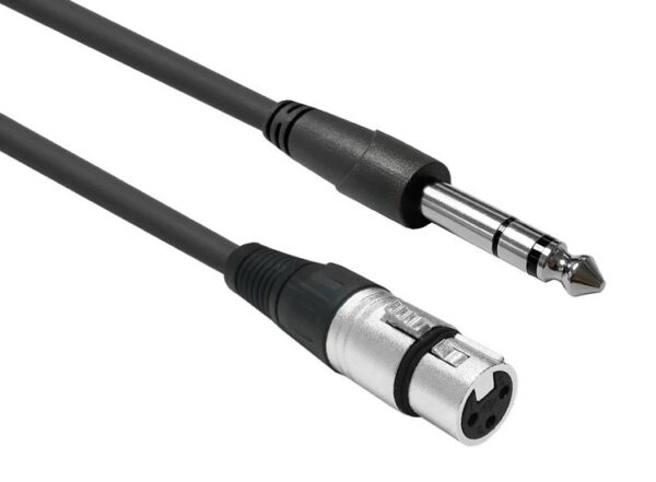 2DC02 XLR F to 6.35mm Stereo M Cable