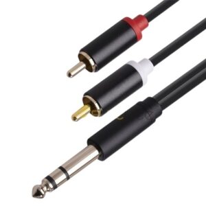 2FA05 6.35mm Stereo to 2 RCA Cable