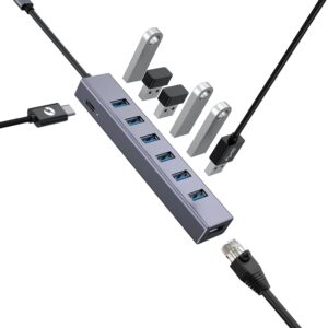 4DC03 USB-C to 7xUSB 3.0 with 1G Ethernet Dock