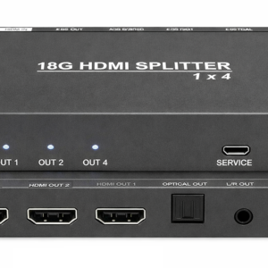 AT-7AB12 4K60Hz HDMI 2.0 Splitter 1x4 with Audio out