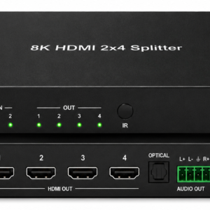 AT-7AC21 8K60Hz HDMI 2.1 Splitter 2x4 with Audio out