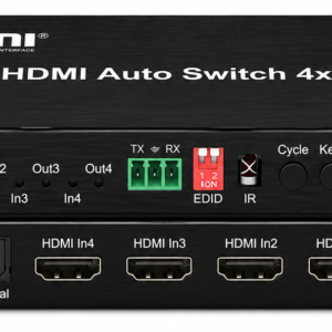 AT-7BB12 4K60Hz HDMI 2.0 Auto Switcher 4x1 with Audio out Eco
