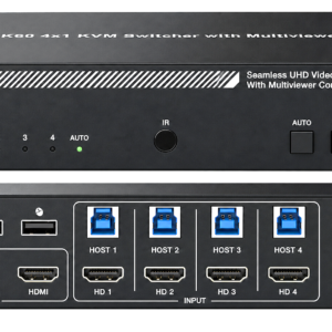 AT-7BG03 4K60Hz 4x1 HDMI USB 3.0 KVM Switcher with Multiviewer