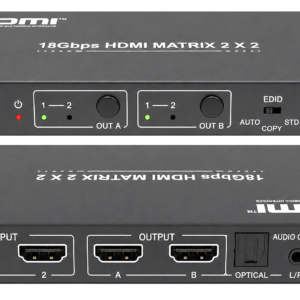 AT-7DB01 4K60Hz HDMI 2.0 Matrix Switcher 2x2 with Audio