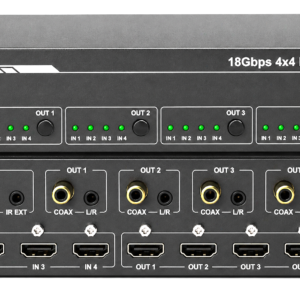 AT-7DB04 4K60Hz HDMI 2.0 Matrix Switcher 4x4 with Audio